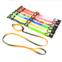 Ensemble collier et laisse pour chien imprimé par sublimation, nylon réglable avec boucle à dégagement rapide pour chiens de petite, moyenne et grande taille