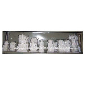 Statue de dieu indien en marbre blanc, 1 pièce - Product Image 1