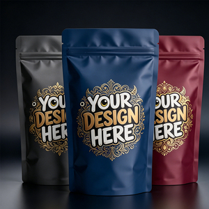Gravure Printed PE Laminated Matt Stand up Mylar Pouch with Zipper Top for Childproof Hemp Flower Storage - Product Image 3