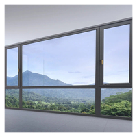 Fenêtre à battant en aluminium à rupture de pont thermique, double vitrage, insonorisée et certifiée, durable, pour maison, hôtel, villa, salon