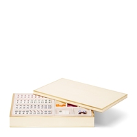 Boîte de rangement en bois pour jeu de mahjong américain personnalisé, avec couvercle