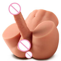 Jouet sexuel masculin de masturbation en silicone TPE réaliste 3D, modèle 'Big Butt Trophy', avec vibrations, sons et ventouse, et 'Aircraft Cup'