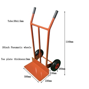 200 किलोग्राम भार भारी शुल्क आउटडोर फोल्डिंग ट्रॉली गाड़ी न्यूमेटिक पहियों प्लेटफॉर्म भारी वस्तुओं को ले जाने के लिए हाथ ट्रक - Product Image 1