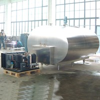 Tangki pendingin susu multifungsi efisiensi tinggi 220V dengan pompa & komponen inti mesin untuk produksi bubur makanan buah