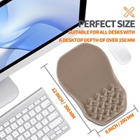 Tapis de clavier ergonomique avec repose-poignets en silicone PU antidérapant, base en mousse à mémoire de forme, tapis de bureau élégant pour PC, tapis de souris de jeu