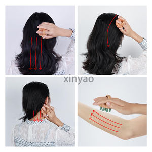 Cepillo masajeador de cabeza de cuero cabelludo de madera Jade Manual portátil con logotipo personalizado, herramienta de masaje corporal de mano, cepillo para el cabello húmedo y seco - Product Image 2