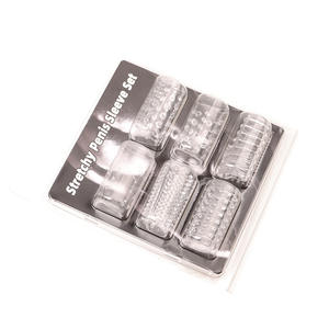 Lot de 6 anneaux de doigt en cristal en forme de chenille pour homme, retardateur d'éjaculation, jouet sexuel pour adulte, 100 % étanche - Product Image 2