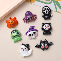Cabochon en résine Halloween Cabochon en résine à dos plat Nouvelle arrivée Cabochon en résine Offre Spéciale pour la décoration des ongles Charmes de coque de téléphone