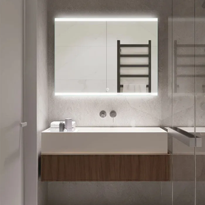 Specchio da <span class=keywords><strong>Bagno</strong></span> di Lusso Impermeabile Moderno Antiappannamento con Interruttore Touch Smart e Illuminazione LED per Hotel - Product Image 3