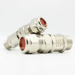 IDL Double Compression Armoured EX Cable Gland Explosion Proof E1W Nickel Plated Brass Waterproof IP66