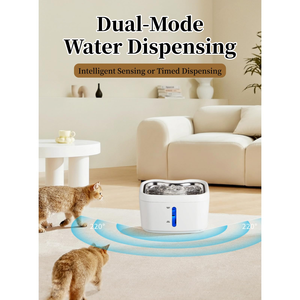Distributeur d'eau intelligent pour animaux de compagnie en acier inoxydable, à induction automatique, écologique, avec filtration sans fil et fonctionnement silencieux pour chats - Product Image 5