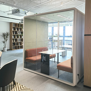 Cabine de réunion insonorisée portable pour bureau, avec éclairage LED et prise de courant, pour environnements de travail ouverts - Product Image 2