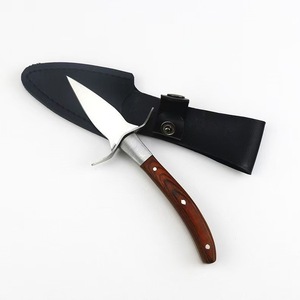 Cuchillo para Abrir Ostras de Acero Inoxidable - Abridor de Ostras Profesional con Mango Ergonómico de Madera para Mariscos y Crustáceos - Product Image 3