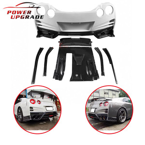 Tấm Cản Sau Xe Hơi Nửa Sợi Carbon Phong Cách Bí Mật Hàng Đầu Với Bộ Khuếch Tán Phía Sau Cho Nissan GTR R35 2008-2019 - Product Image 1