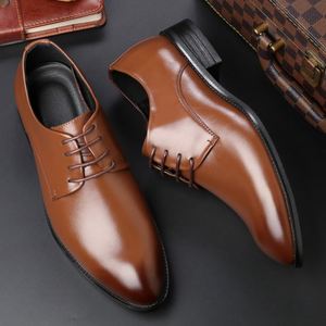 Chaussures en cuir PU légères et respirantes, antidérapantes, de couleur unie, à lacets carrés, décontractées et professionnelles, grande taille, de haute qualité pour le dropshipping - Product Image 6