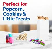 Sacs à Popcorn Blancs, Petits Sacs en Papier Blancs pour Bonbons, Biscuits, Snacks et Friandises, Sac en Papier Life SOS 4.31 X 2.43 X 7.87 Pouces