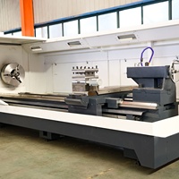 Torno CNC Horizontal de Alta Rigidez de 2 Ejes, 650 mm de Diámetro de Torneado, 400 mm de Recorrido en X, Riel Guía Reforzado, 105 mm de Diámetro Interior, Control GSK, Uso Pesado