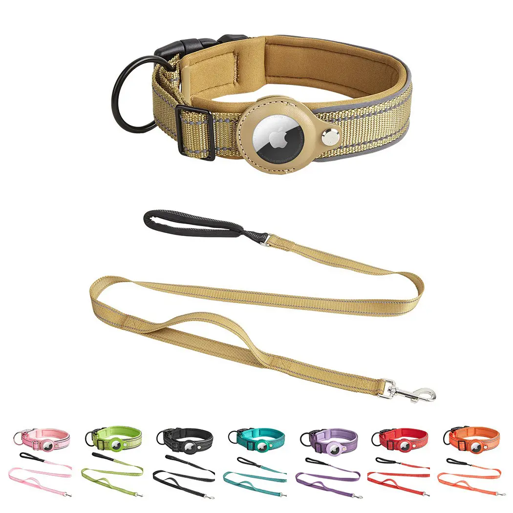 Haustierprodukt Pvc-Hundehalsband und -Leinenset Luftverschluss individuelles Logo-Design professionelles weiches wasserdichtes Hundehalsband