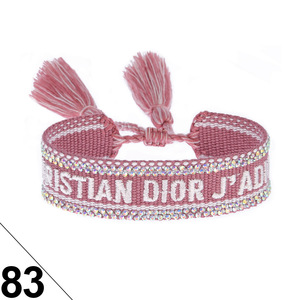 Pulsera de regalo unisex tejida a mano con borlas, cristales de diamantes de imitación y letras bordadas, con número y nombre cristiano, ideal para fans. - Product Image 5
