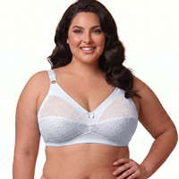 Soutien-gorge tendance personnalisé grande taille, sans armatures, non doublé, en dentelle sophistiquée, avec effet lissant latéral pour un maintien optimal tout au long de la journée
