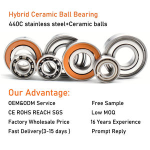 ตลับลูกปืนเม็ดกลมเซรามิกไฮบริดทำจากเหล็ก P4 6701 6702 6703 6713ลูกปืน6704ลูกปืนเม็ดกลมทำจากสเตนเลสสตีล - Product Image 5