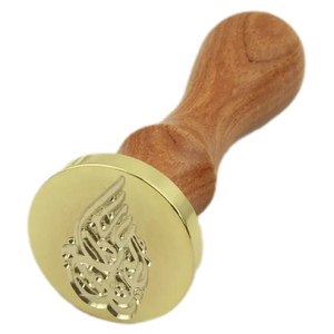 Timbro per Ceralacca Personalizzabile con il Tuo Logo in Ottone/Rame, Distintivo Scolastico Natalizio e Timbri per Torte con Grazioso Design a Bussola Nautica - Product Image 3