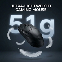 Souris de jeu ergonomique PAW3950, 4 boutons, 2,4 GHz, optique, récepteur USB/Type-C, pour les deux mains, moule privé, PC/ordinateur portable