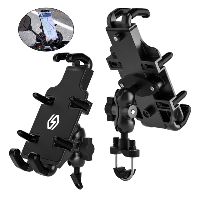 EL-1205A1 Bike Phone Mount Octopus Secure Lock Damping Cushion Mobile Stand Holder for Handlebar/Rear Mirror