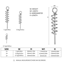 Lot de 10 attaches-appâts souples à ressort en acier inoxydable, vis d'attache-appâts de qualité supérieure, broches centrales pour la montage de gros leurres nageurs pour la pêche au brochet et au musky