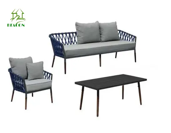 Strength manufacturers outdoor patio furniture luxury outdoor garden aluminum sofa set furniture