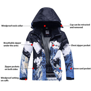 <span class=keywords><strong>Ensemble</strong></span> de combinaison de <span class=keywords><strong>ski</strong></span> et snowboard pour <span class=keywords><strong>femme</strong></span>, épais et chaud, respirant, imperméable, coupe-vent, veste et pantalon d'hiver pour l'extérieur, 100% polyester - Product Image 2