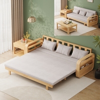 Ensemble de canapé-lit modulaire Santafy en bois de caoutchouc moderne avec rangement, massage rotatif, écologique, en forme de L, pour la maison, le bureau, l'école, le parc