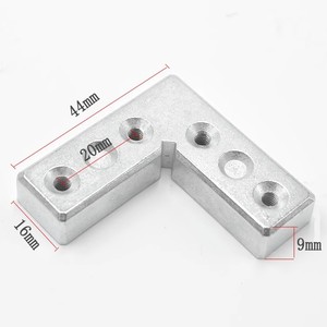 Supports d'angle en aluminium à 90 degrés, connecteurs de fixation de cadre de porte en alliage de zinc, installation par vis - Product Image 2