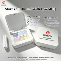 Gel Ombre pour Ongles en 6 Couleurs en Pot, Facile à Appliquer avec le Gel Ombre Cushion GleamTap pour Pat Pat Gel, Pots en Plastique Blancs Résistants aux UV