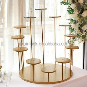 NIKA Présentoir à desserts en acrylique transparent à 12 bras de 29 pouces de haut Plateau <span class=keywords><strong>rond</strong></span> multicouche Support à gâteaux pour cupcakes - Product Image 5