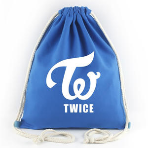 Impresión de logotipo personalizado de fábrica Bolsa con cordón de algodón pesado duradero Bolsa de mochila con cordón de dibujo de lona personalizada - Product Image 3