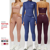 Ensemble de vêtements de sport pour femmes, style personnalisé, couleur du tissu, logo, séchage rapide, sans couture, ensemble de vêtements de yoga, tenue de sport, vêtements de yoga pour la salle de sport