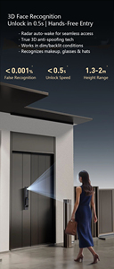 3D Facial Recognition 4.5 Inch <b>Screen</b> Automatic Palm Wireless Camera Fingerprint Smart <b>Door</b> Lock Tuya - Product Image 6