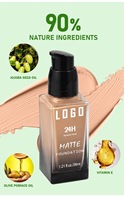 Fond de teint liquide vegan 18 couleurs, correcteur de maquillage, imperméable, résistant au transfert, longue tenue 24h, couvrance totale, fini mat