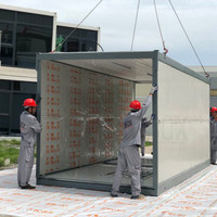 Facile À Installer 20 Ft Pliable Conteneur Maison Studio 2 Étage Préfabriquée Récipient De Bureau Pliage