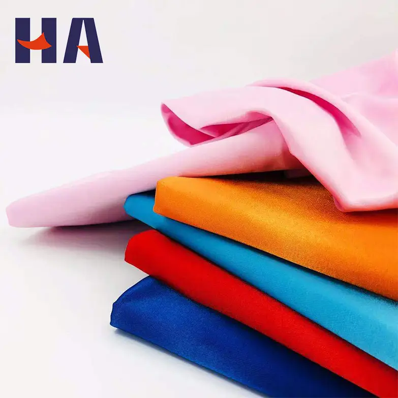 Nhà Cung Cấp Polyester Vải Lụa Satin Cho Phụ Nữ Đồ Ngủ Áo Sơ Mi Mượt Stretchy Satin Vải