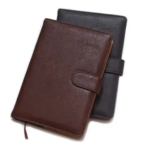 Eco Friendly customized high quality emboss logo paper PU notebook diary a5 leather notebook