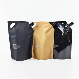 Custom Logo Reusable Food Spout Pouch Bag Drink Pouch With Spout Packaging Liquid Beverage Pouch Shampoo Refill Sub-packaging