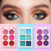 CC30578 Oem Günstige wasserdichte Nude Palette Lidschatten 6 Farben Mineral Shimmer Lidschatten Puder für dunkle Haut Ton Großhandel