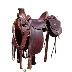 Silla de montar BS International NA94 English Race con estructura de madera y material de cuero sostenible, con manta para caballo - Product Image 2