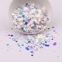 Forme Flocons Paillettes Visage Nail Art Décoration Mix Couleur Loose Glitter Sequin PVC OPP Sac Image Décoration Chaussures Coquillages