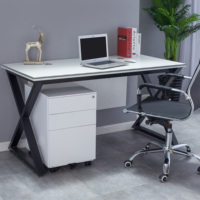 Meuble de rangement mobile en métal à 3 tiroirs assemblé, classeur de bureau réglable pour la maison, l'école et l'hôpital