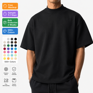 Camiseta Personalizada de Marca, 300GSM, Algodón Grueso, Lavado Desgastado, Hombros Caídos, Corte Cuadrado, Camiseta Gráfica para Hombre - Product Image 3