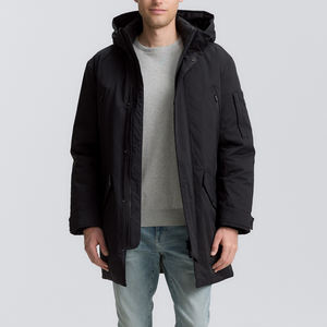 Nueva Chaqueta de Invierno con Capucha para Hombre, Elegante, de Lona, Térmica, con un Solo Botón, Impermeable y Transpirable, en Oferta - Product Image 1