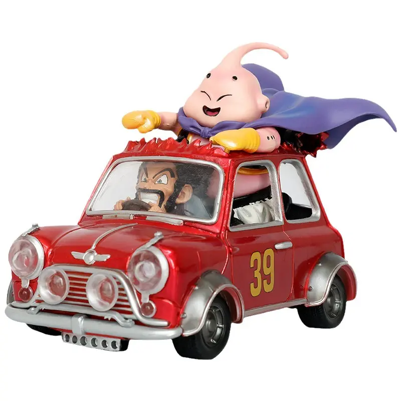 Majin Buu-r. Satan с автомобилем японская мультяшная фигурка манги из ПВХ в коробке Модель Аниме Дракон шарики фигурки